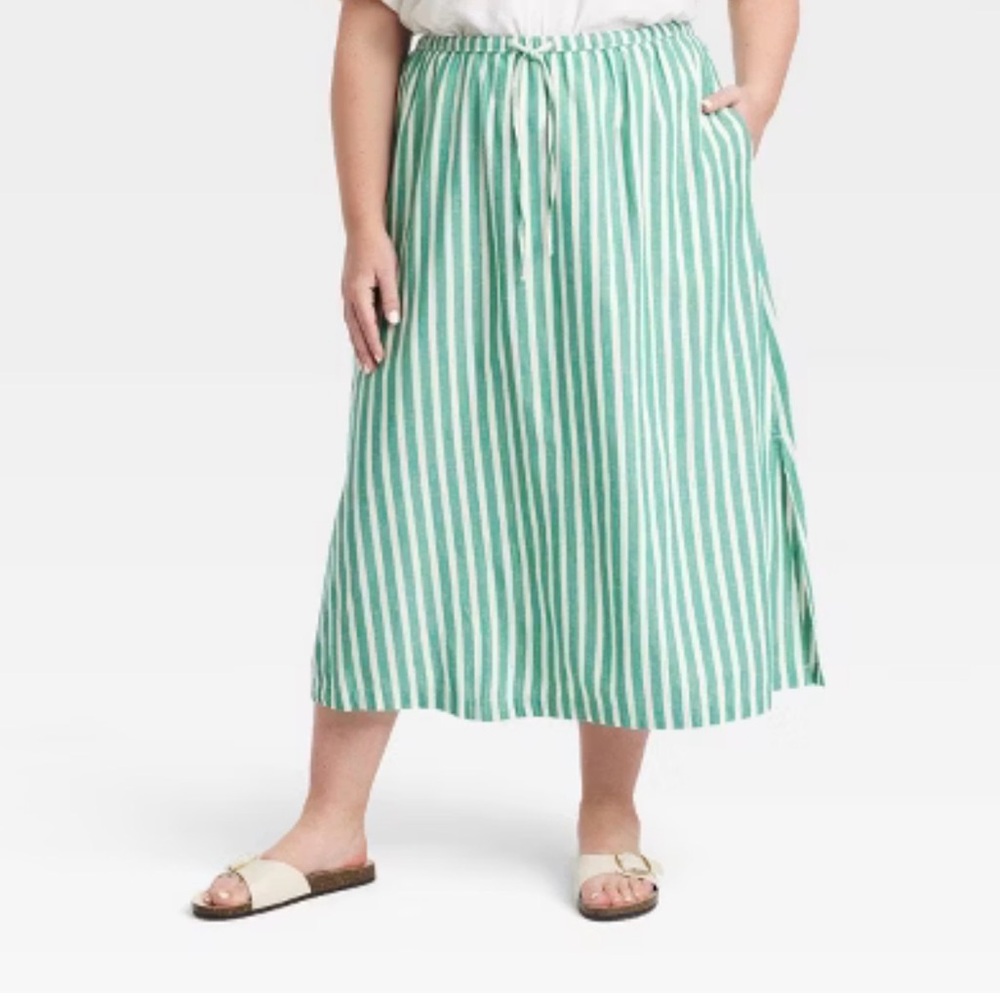 Target Green Striped Women's Skirt